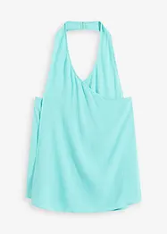 Blousetop met halternek van gestructureerde viscose, bonprix