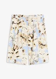 Bermuda met viscose en bandplooien, bonprix
