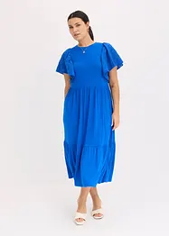 Jersey jurk met broderie anglaise van een zachte viscosemix, bonprix