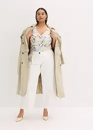 Twill broek van katoen met bandplooien, bonprix