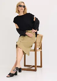 Viscose shirt met kant, bonprix