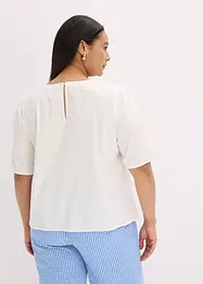 Blouse met korte mouwen en kant, bonprix