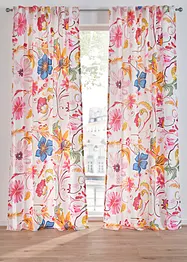 Gordijn van gerecycled polyester met bloemmotief (1 stuk), bonprix