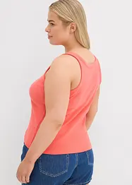 Geribde tanktop van biologisch katoen, bonprix