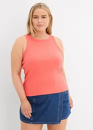Geribde tanktop van biologisch katoen, bonprix