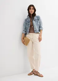 Barrel jeans met mid waist en comfortband, bonprix