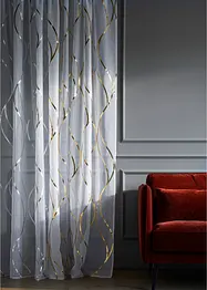 Transparant gordijn met glanzende print (1 stuk), bonprix