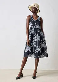 Midi jurk van ramie, bonprix
