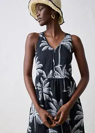 Midi jurk van ramie, bonprix