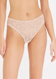 High leg maxislip (set van 3) met gerecyclede kant, bonprix