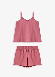 Shortama van mousseline met spaghettibandjes, bonprix