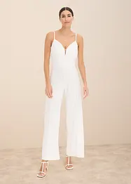 Jumpsuit met kant en spaghettibandjes, bonprix