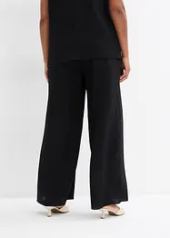 Broek van gestructureerde viscosemix, bonprix