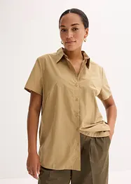 Popeline blouse met korte mouwen, bonprix