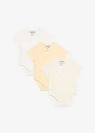 Baby rompertje met korte mouwen van biologisch katoen (set van 3), bonprix