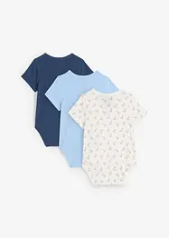 Baby rompertje met korte mouw van biologisch katoen (set van 3), bonprix