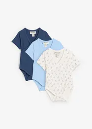 Baby rompertje met korte mouw van biologisch katoen (set van 3), bonprix