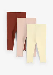 Baby legging met volants van biologisch katoen (set van 3), bonprix