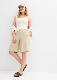 Bermuda met linnen en high waist comfortband, bonprix