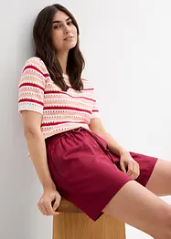 Paperbag short met linnen, bonprix