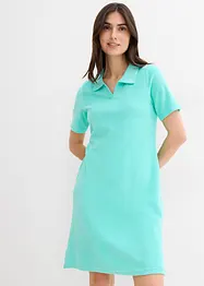 Frotté jurk met polokraag, bonprix
