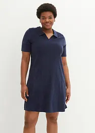 Frotté jurk met polokraag, bonprix