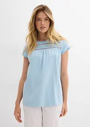 Katoenen shirt met kant, bonprix