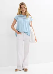 Katoenen shirt met kant, bonprix