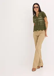 Cropped crochet vest, bonprix