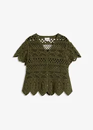 Cropped crochet vest, bonprix