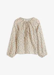 Gedessineerde tuniekblouse van een fijne viscosemix, bonprix