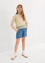 Slip-on shorts van puur katoen, bonprix