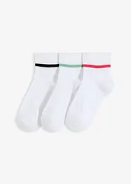 Korte tennissokken met biologisch katoen (3 paar), bonprix