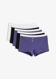 Dames boxer (set van 5) met biologisch katoen, bonprix