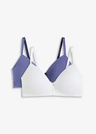 Voorgevormde bh zonder beugels met biologisch katoen (set van 2), bonprix