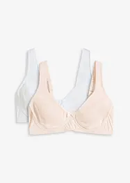 Niet-gevulde T-shirt bh met beugels en biologisch katoen (set van 2), bonprix