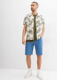 Overhemd met reverskraag en korte mouwen, slim fit, bonprix