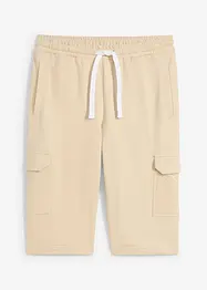 Sweat bermuda met cargozakken van puur katoen, bonprix