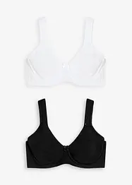 Minimizer T-shirt bh (set van 2) met beugels en biologisch katoen, bonprix