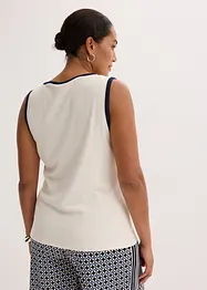 Jersey tanktop met contrasterende boorden, bonprix