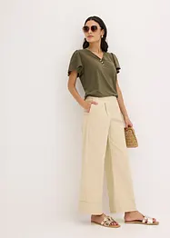 Shirt van viscose met knopen, bonprix