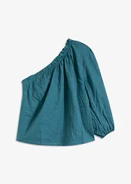 One-schouder blouse met linnen, bonprix