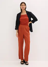 Jersey broek van crèpe, bonprix