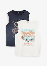 Muscle shirt in gewassen look (set van 2), bonprix