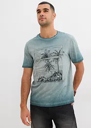 T-shirt in een verwassen look van biologisch katoen, bonprix