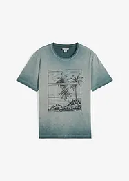 T-shirt in een verwassen look van biologisch katoen, bonprix