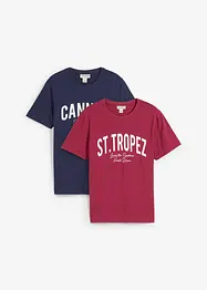 T-shirt van biologisch katoen (set van 2), bonprix