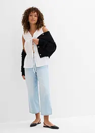 Baggy jeans mid waist super soft, cropped, bonprix