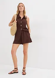 Instap short van gestructureerde crêpe, bonprix