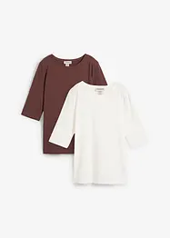 T-shirt van puur katoen (set van 2), bonprix